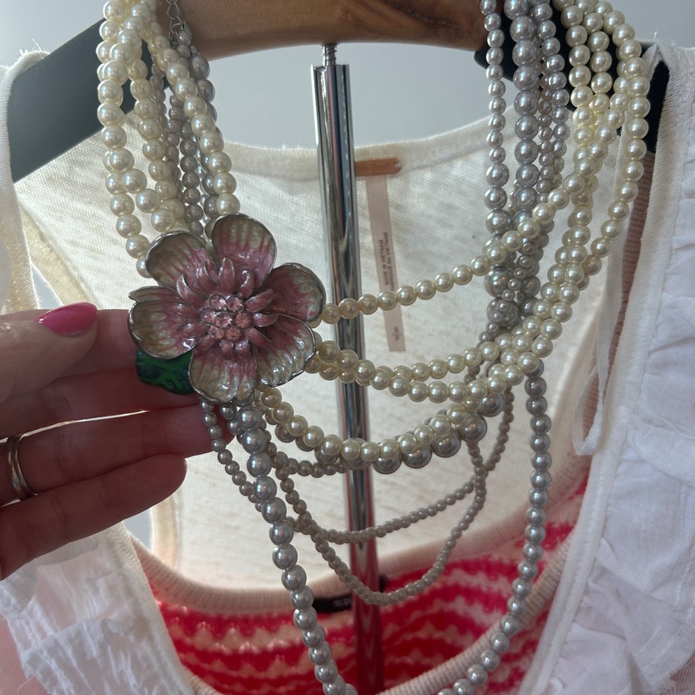 Bundle of vintage faux pearl necklaces. Great condition, unmarked.